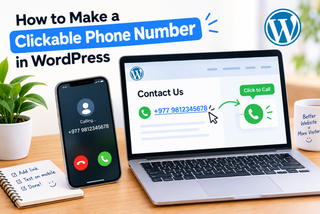 how to make a clickable phone number in wordpress